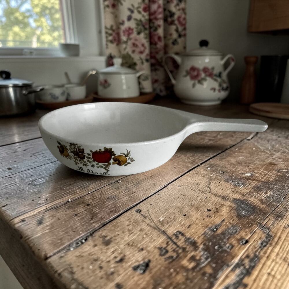 Vintage Corning Ware Individual Skillet — Spice of Life Le Persil Pattern